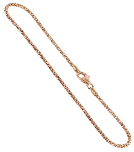 14K Rose Gold Vermeil Lobster Clasp Popcorn Chain Bracelet for Women - Elegant Layering Jewelry Gift for Birthday, Anniversary & Special Occasions