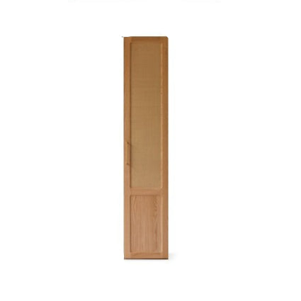 Oak Solid Wood Modular Wardrobe with Rattan Doors - Customizable Closet Storage for Bedroom & Living Room Organization