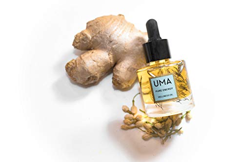 UMA Pure Energy Wellness Oil - 100% Organic Ayurvedic Essential Oil for Natural Energy, Memory & Focus | Peppermint & Rosemary Blend to Combat Fatigue | Daily Moisturizer for Skin & Hair (1 fl oz | 30 ml) | Perfect for Aromatherapy, Massage & Stress Relief