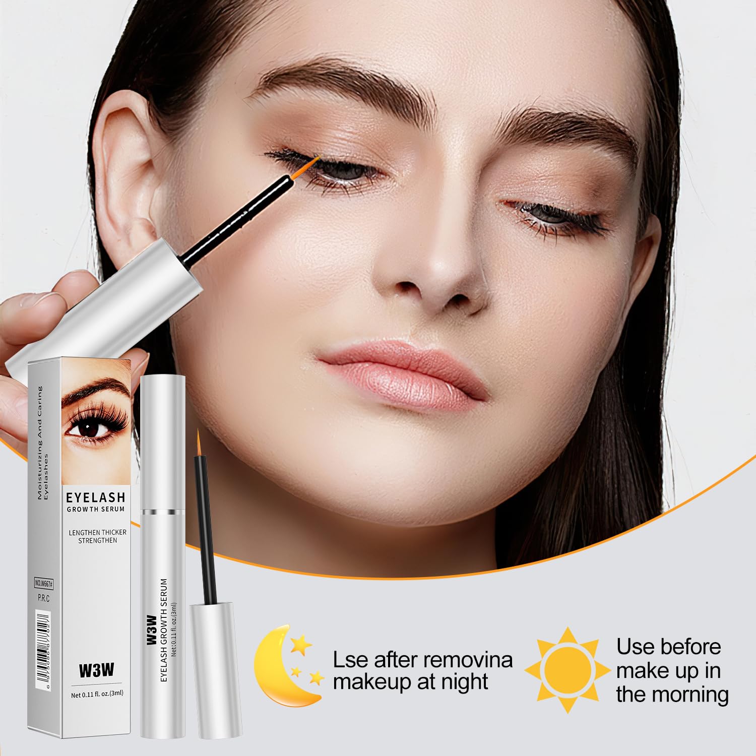 Best Eyelash Growth Serum for Longer & Thicker Lashes - Natural Lash Enhancer with Biotin & Peptides - Perfect for Daily Use, Special Occasions & Sensitive Eyes