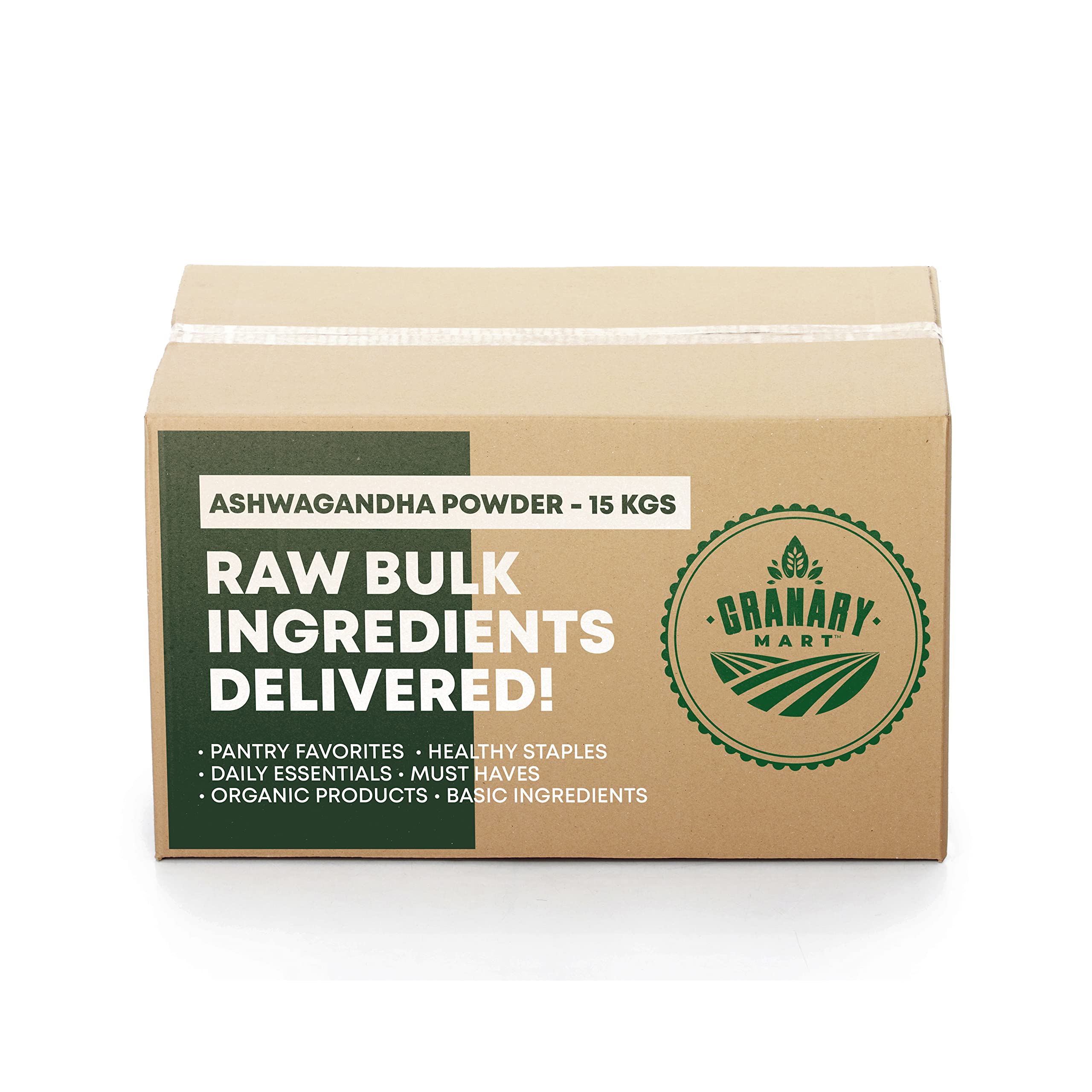 Organic Ashwagandha Root Powder - 100% Pure, Gluten-Free & Additive-Free - Stress Relief & Immune Support - 33lb Bulk Bag for Smoothies, Tea & Herbal Supplements