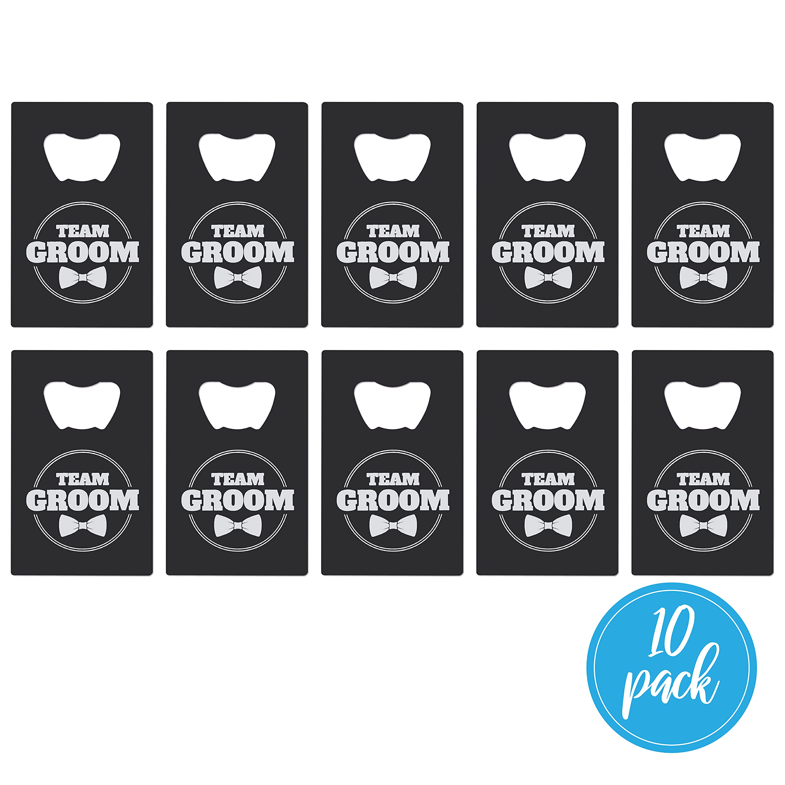 10 Pack Groomsmen Bottle Openers - Unique Groomsman Gifts for Wedding Party - Perfect for Bachelor Parties, Rehearsal Dinners & Team Groom Gifts