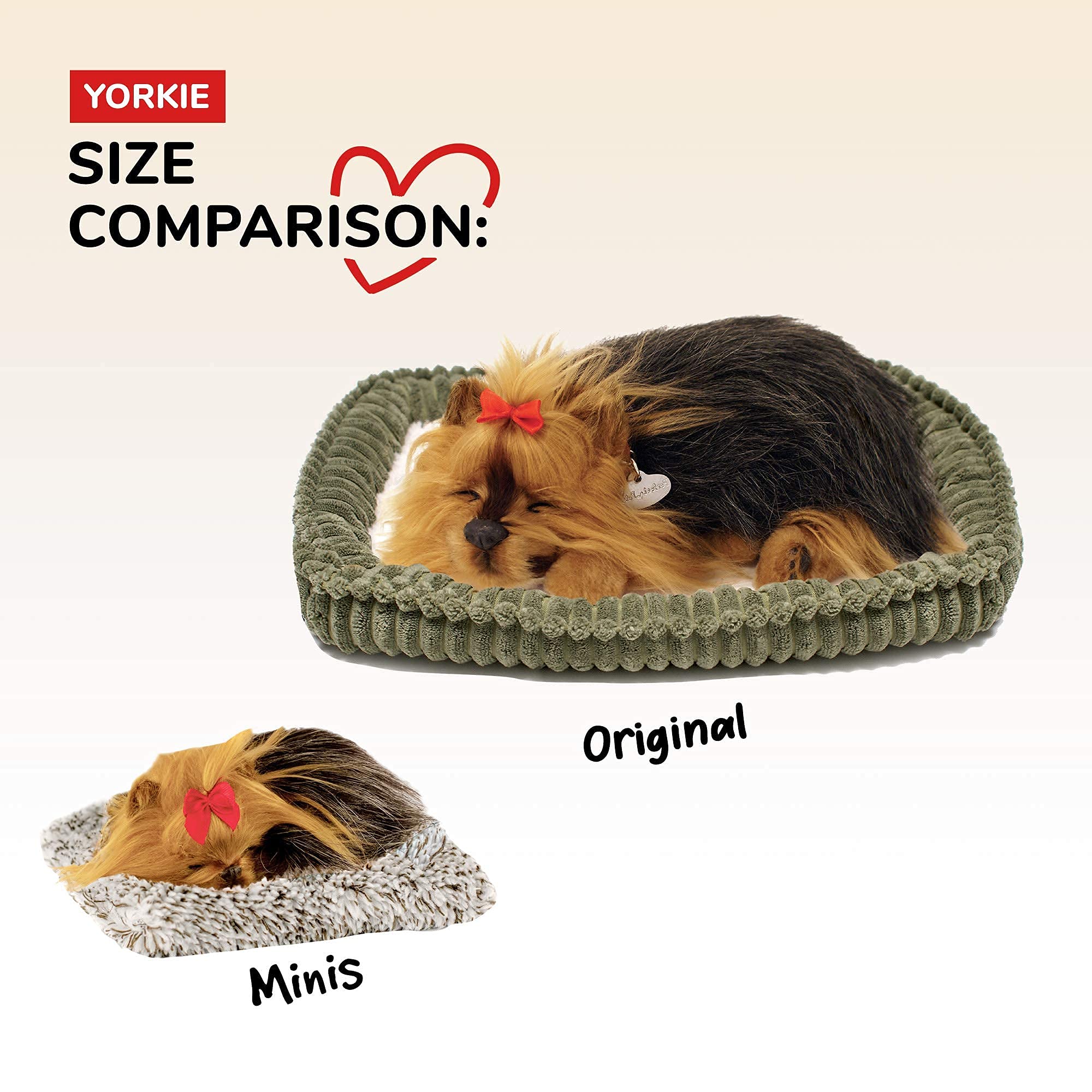 Mini Yorkie Stuffed Animal - Soft Plush Dog Toy with Battery-Operated Movement for Kids, Boys, Girls & Seniors | Cuddly Pet Companion for Bedtime, Stress Relief & Gift Giving