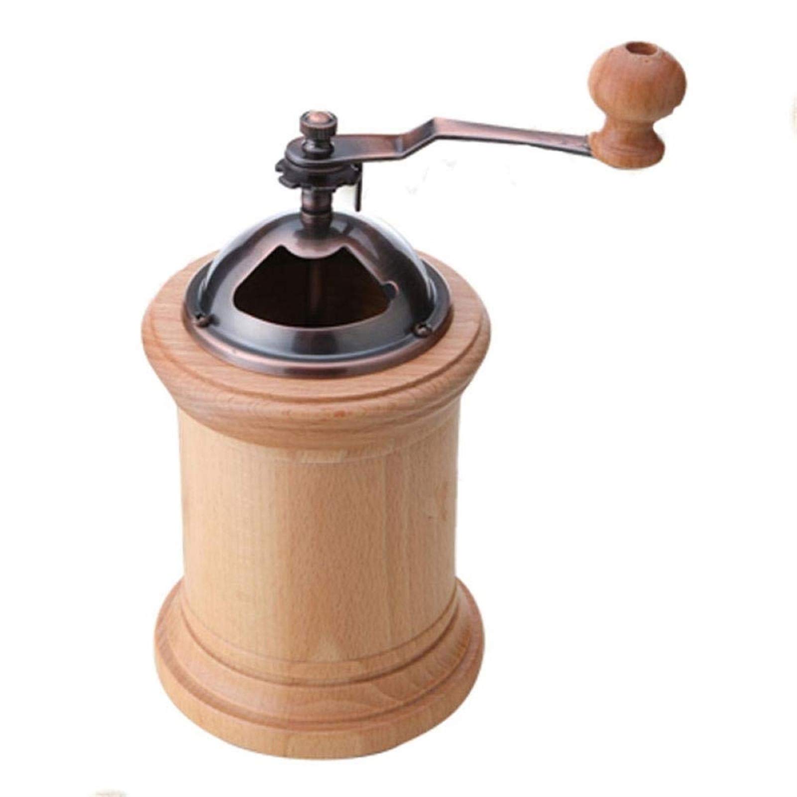 Premium Manual Coffee Grinder - Adjustable Ceramic Burr Hand Crank Mill with 18 Grind Settings & Glass Catch Jar - Perfect for French Press, Espresso & Pour Over Brewing at Home, Camping & Travel