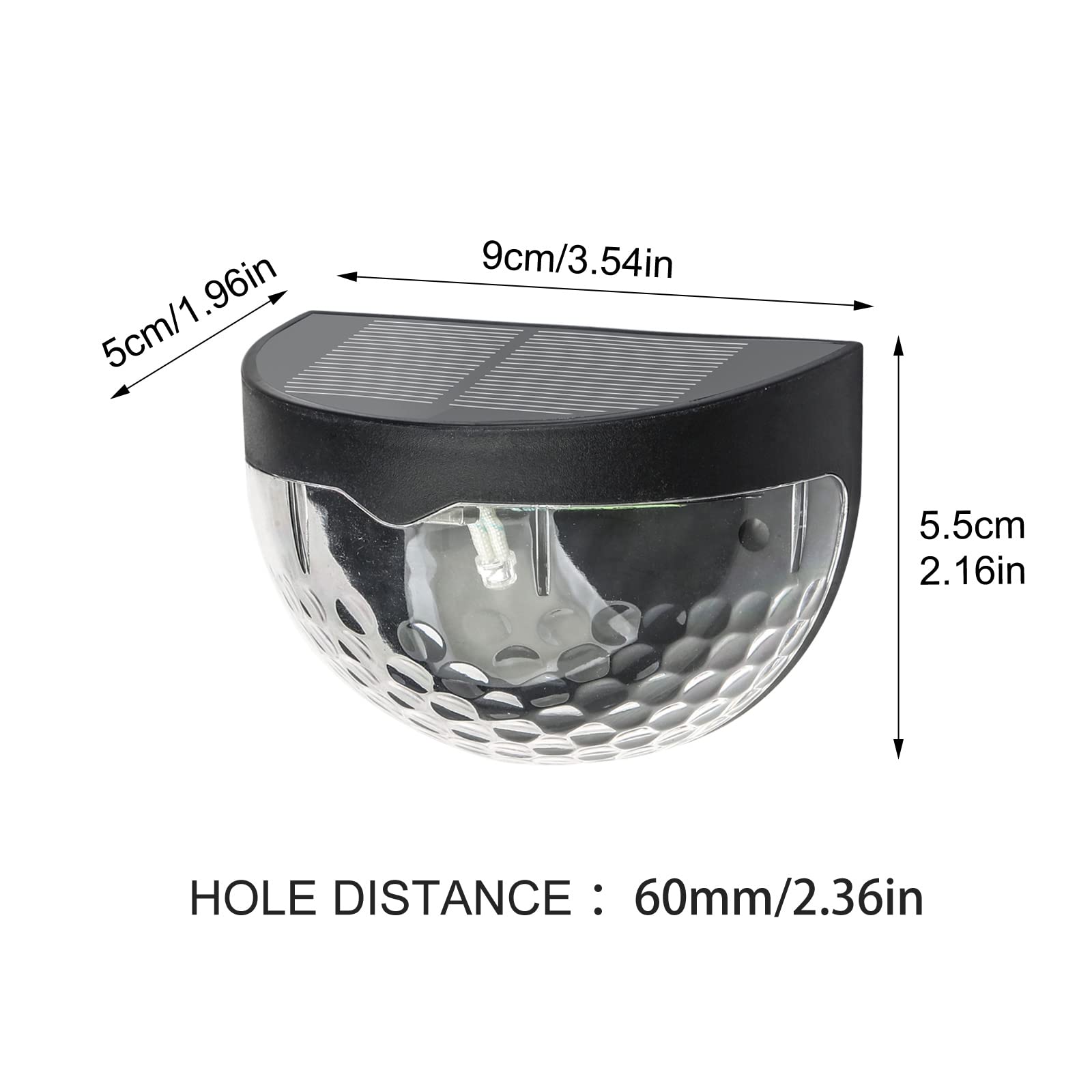 2 Pack Solar Fence Lights - Waterproof Outdoor Deck & Wall Lights for Yard, Stairs, Garden