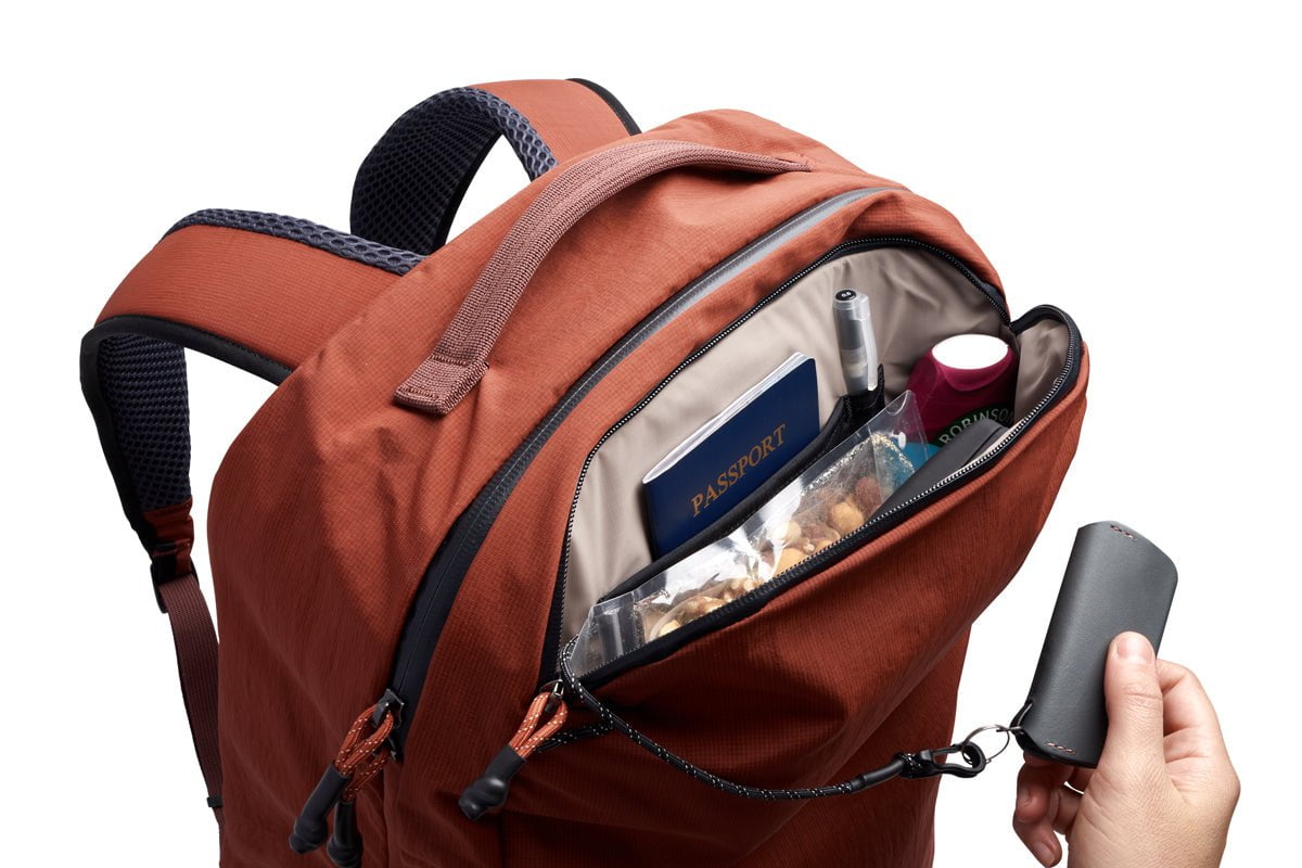 Bellroy Lite Travel Pack 30L - Lightweight Waterproof Backpack for Hiking, Camping & Air Travel | Durable Carry-On Luggage with Laptop Compartment