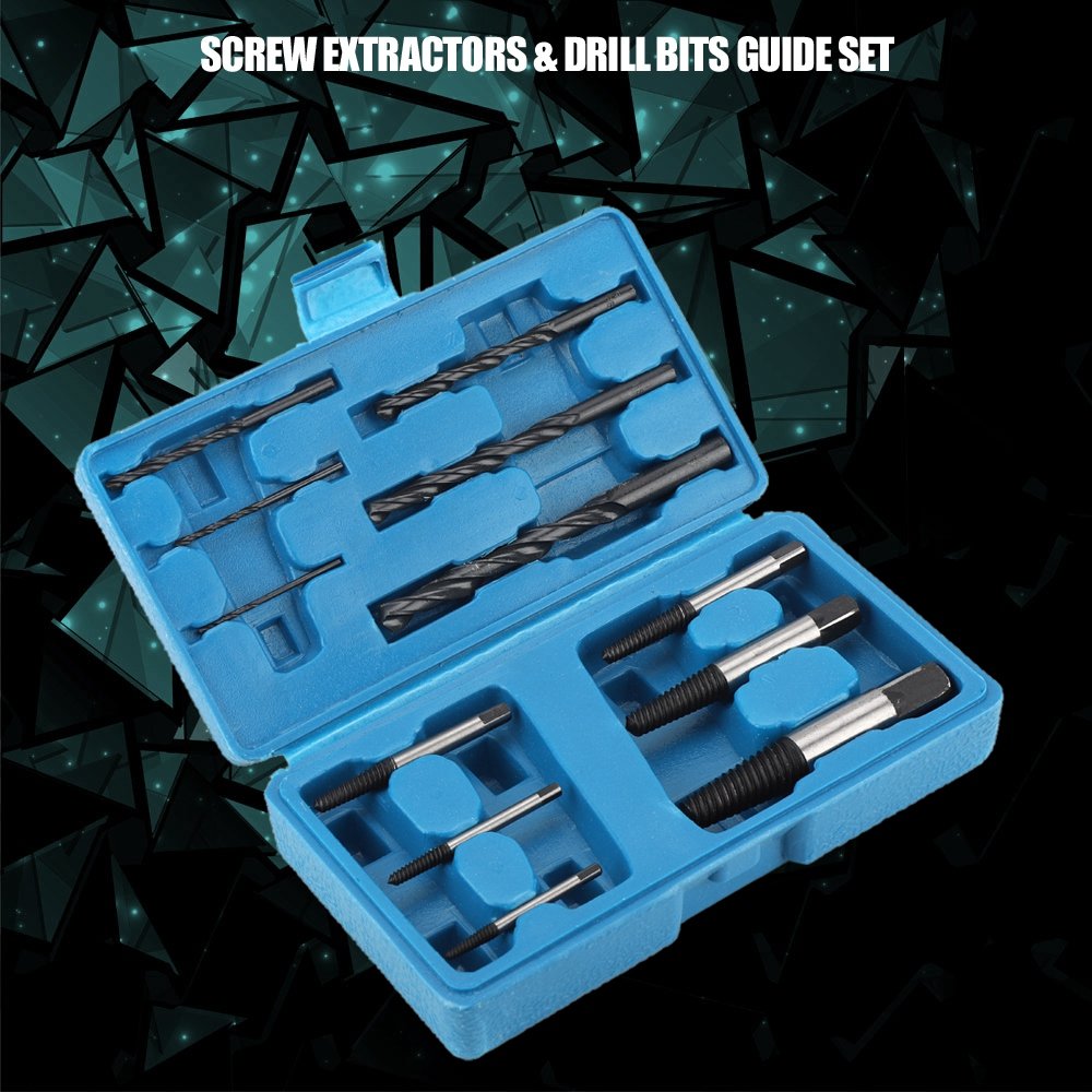 High-Strength Long-Lasting Screw Extractor Set - Heavy Duty Broken Screw Remover Kit for Stubborn Bolts & Damaged Screws | Ideal for Automotive Repair, DIY Projects & Industrial Maintenance