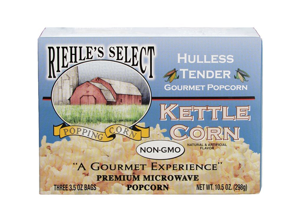 Riehle's Select Hulless Kettle Microwave Popcorn - 12 Boxes (36 Packs) | Non-GMO, Gluten-Free | Perfect for Movie Nights, Office Snacks & Family Gatherings