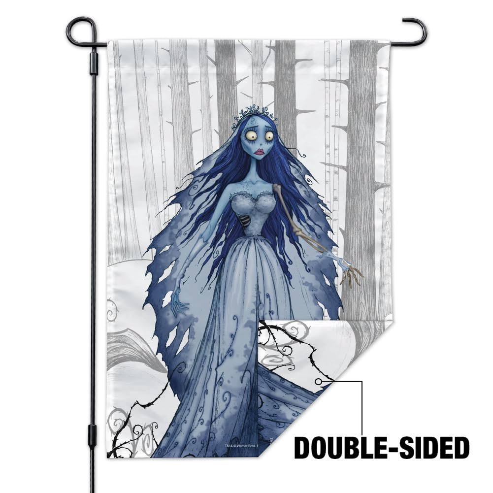 Corpse Bride Halloween Garden Flag - Spooky Outdoor Decoration for Yard, Porch, and Halloween Party Decor