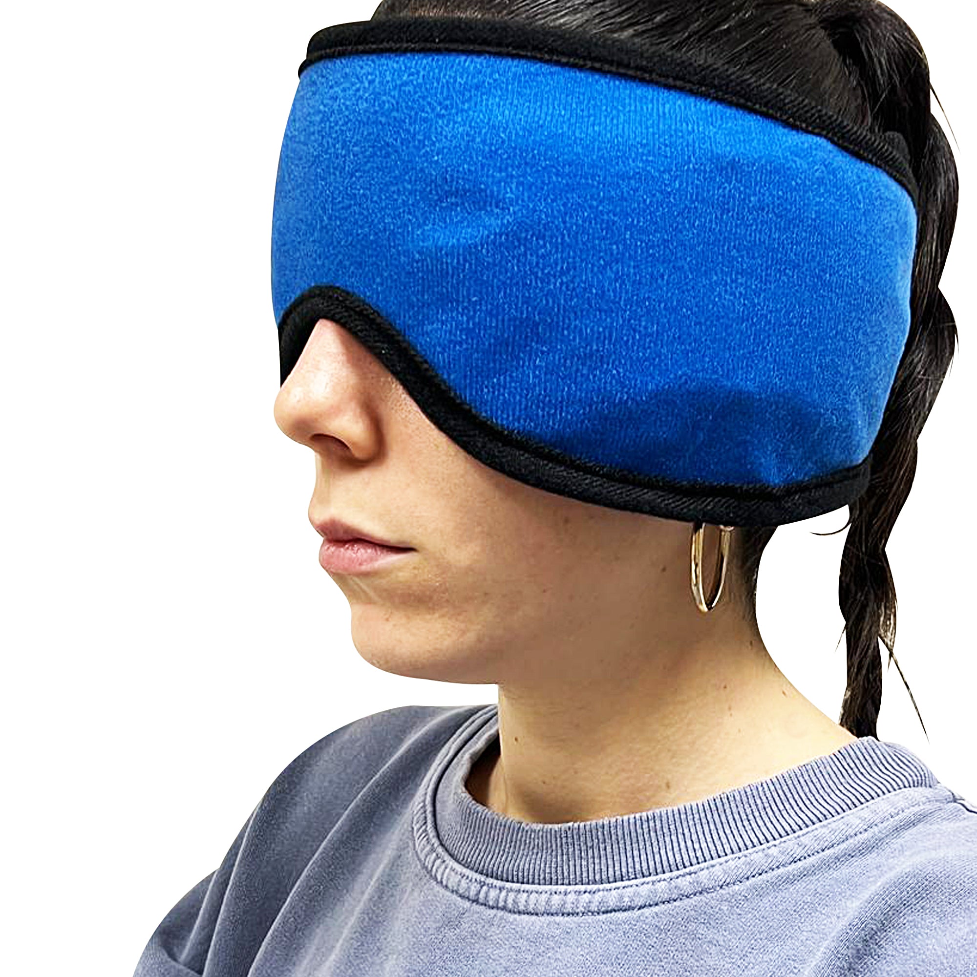 CryoPro Cooling Headache Relief Mask - Migraine & Tension Relief Gel Eye Mask for Stress & Sleep - Perfect for Travel, Work & Home Use