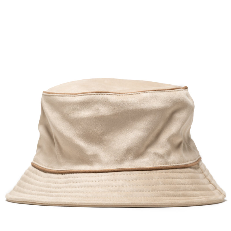 Honor The Gift Faux Suede Bomber Bucket Hat in Bone - Stylish Unisex Fashion Accessory for Outdoor Activities & Streetwear