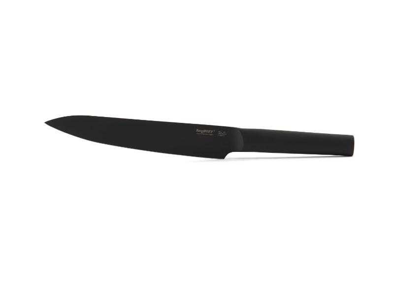 BergHOFF Ron 7-Inch Stainless Steel Carving Knife with Ergonomic Black Handle - Perfect for Slicing Roast Beef, Turkey & Holiday Meats