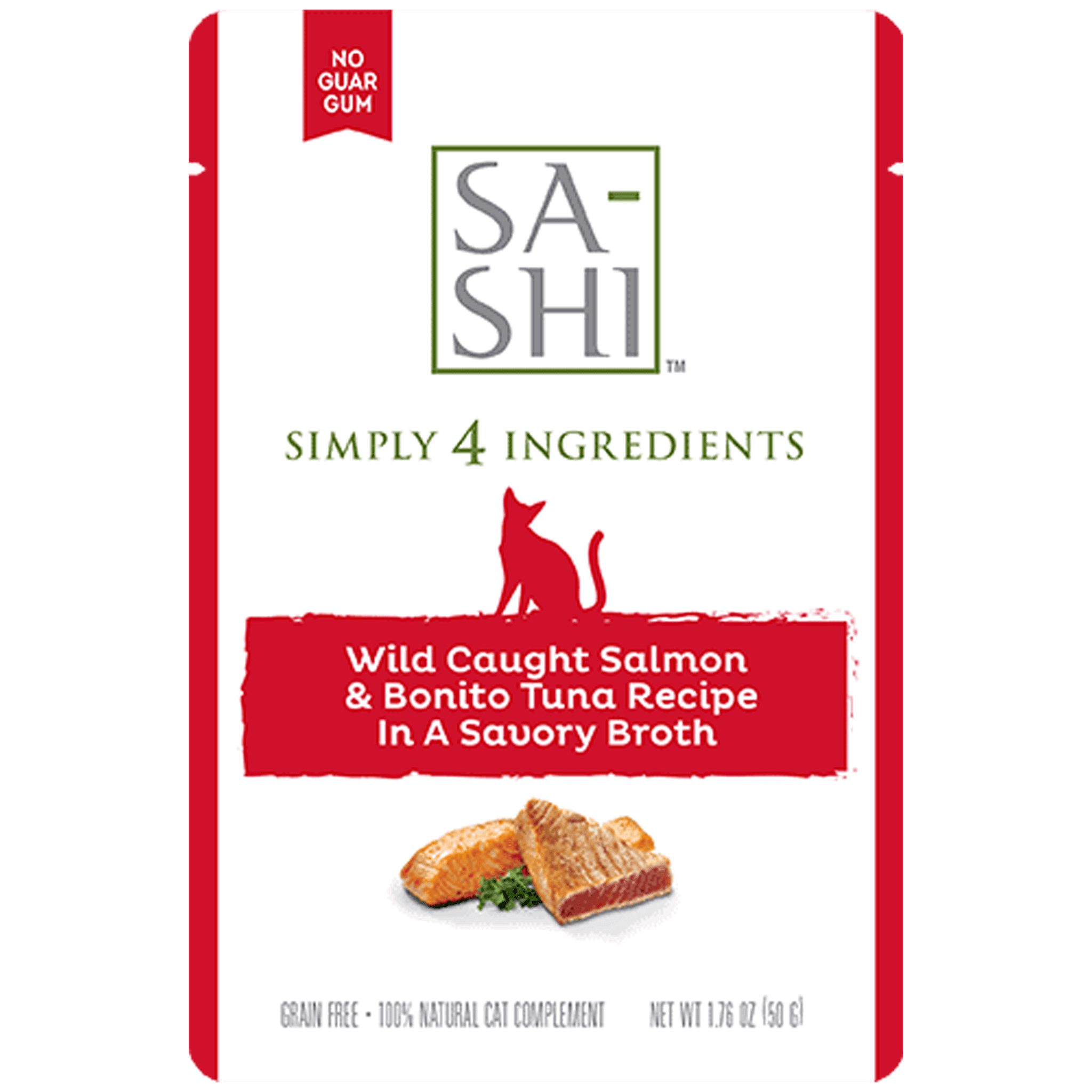 Rawz Sa Shi Salmon & Tuna in Broth Cat Food Topper - High Protein Grain-Free Wet Cat Food Supplement for Picky Eaters, Perfect for Mixing with Dry Kibble or as a Meal Enhancer