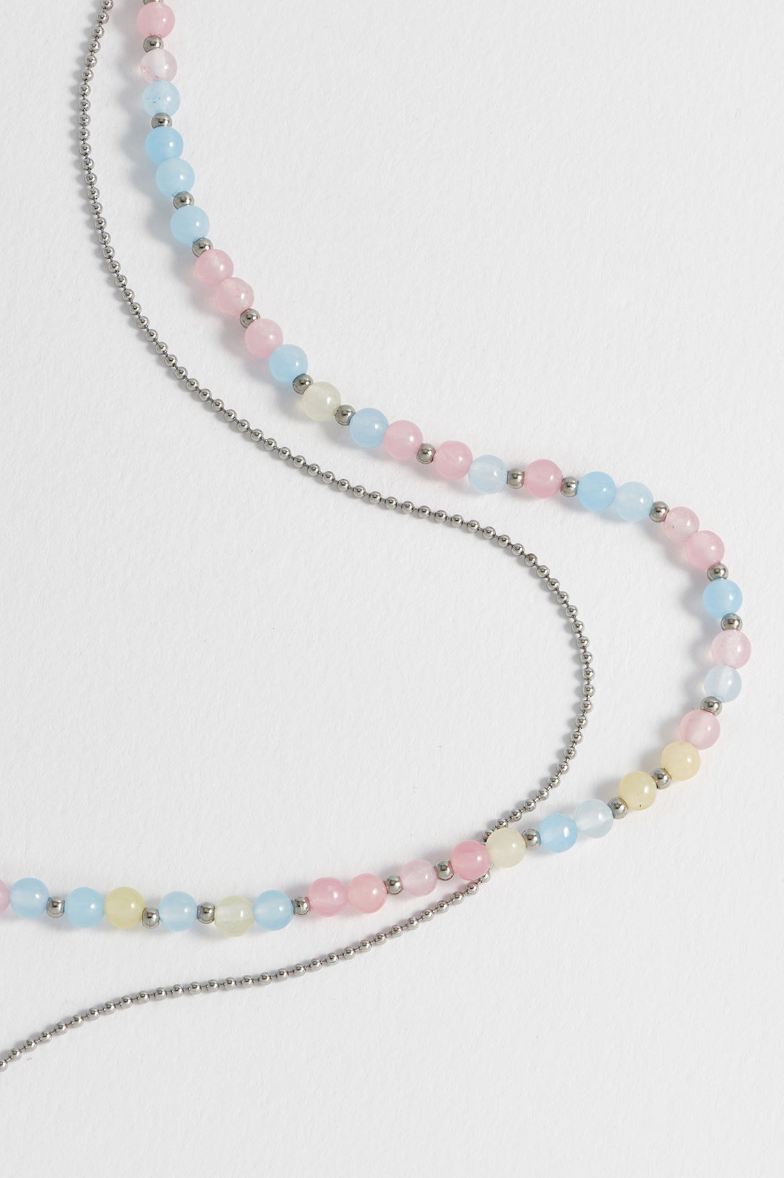 Pastel Multi Gemstone Double Necklace for Women - Elegant Layered Statement Jewelry for Party, Wedding & Everyday Wear