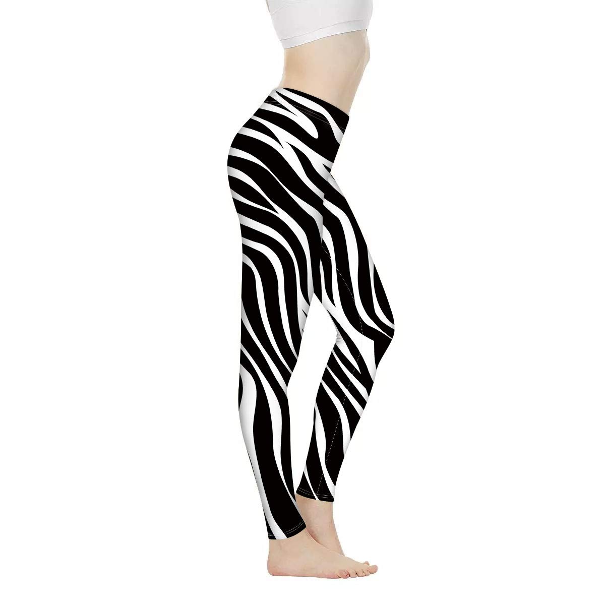 POLERO Women's High Waist Fish Scale Mermaid Yoga Pants - Tummy Control Workout Leggings with Stretchy Paisley Design for Gym, Running & Casual Wear