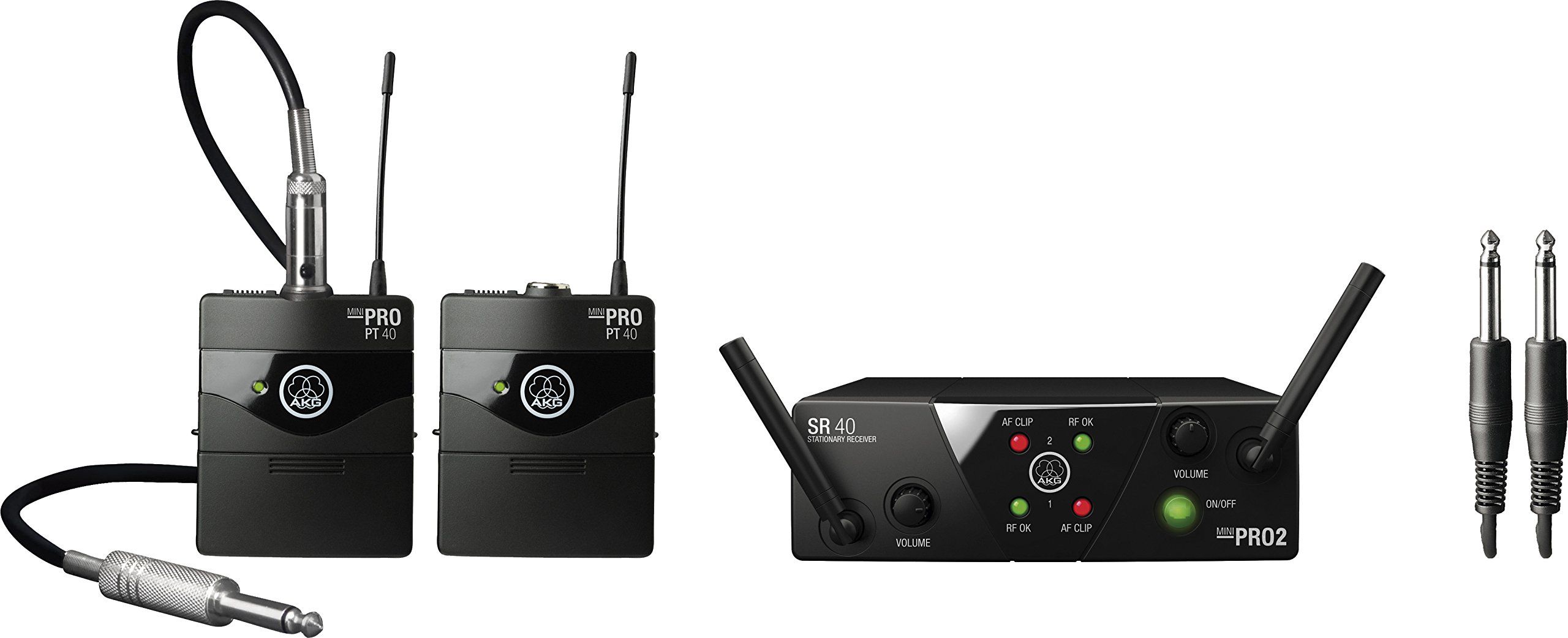 AKG Pro Audio Wireless Microphone System - 2 Wireless Microphones with Transmitters (Model 3351H00050) for Live Performances, Events & Studio Recording