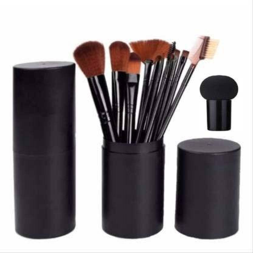 Premium Sunisa 12-Piece Makeup Brush Set with Storage Box - Foundation, Blusher, Mushroom Blender Brushes for Flawless Makeup Application | Perfect for Professional Artists & Beginners at Home or On-the-Go