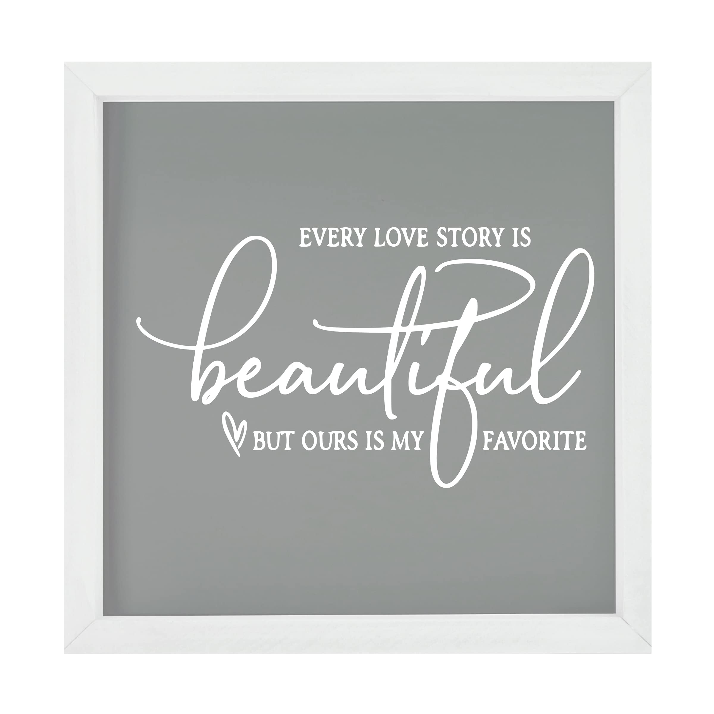LifeSong Milestones Custom Inspirational Wooden Wall Art - 7x7 Inch Framed Shadow Box with Funny & Modern Quotes - Perfect for Home Decor, Wedding Gifts, Nursery, Office & Living Room (Ivory)