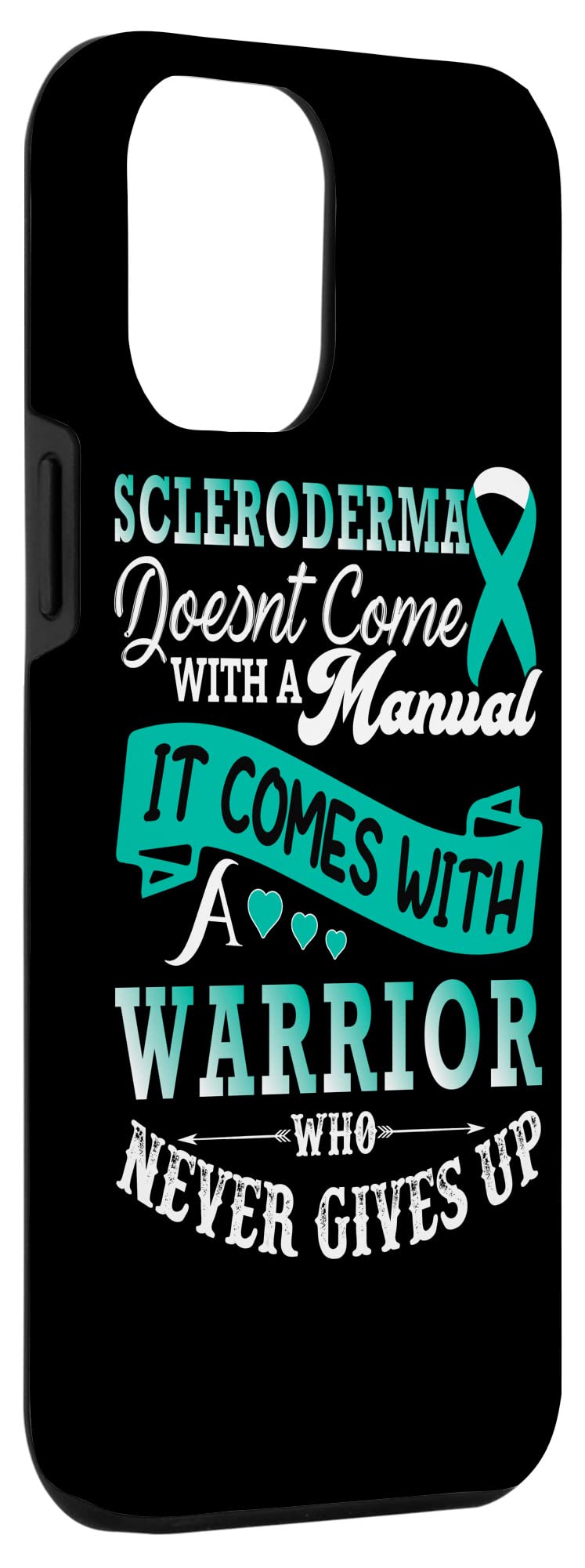 iPhone 12 Pro Max Case with Teal Ribbon - Scleroderma Awareness & Support - Durable Protective Cover for Everyday Use