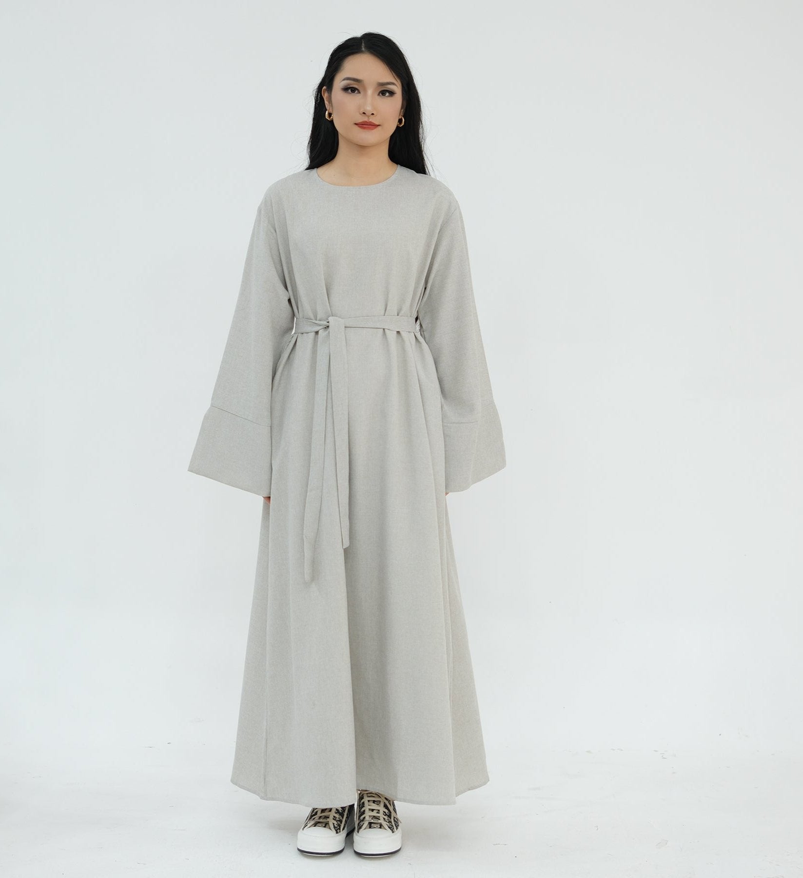 Heather Everyday Abaya Sand - Modest Muslim Dress for Women | Comfortable Daily Wear & Prayer Outfit | Perfect for Home, Mosque & Special Occasions
