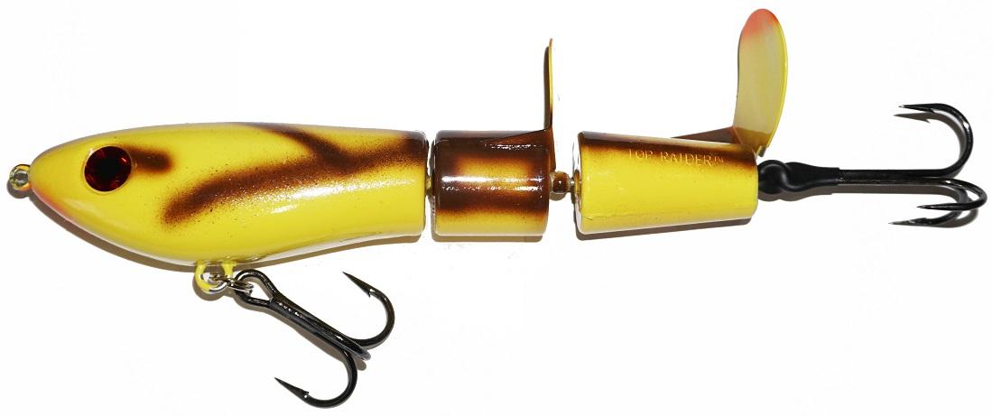 Bucher Super Topraider Surface Fishing Lure - Topwater Bass Bait for Freshwater & Saltwater - Perfect for Casting, Trolling, and Tournament Fishing