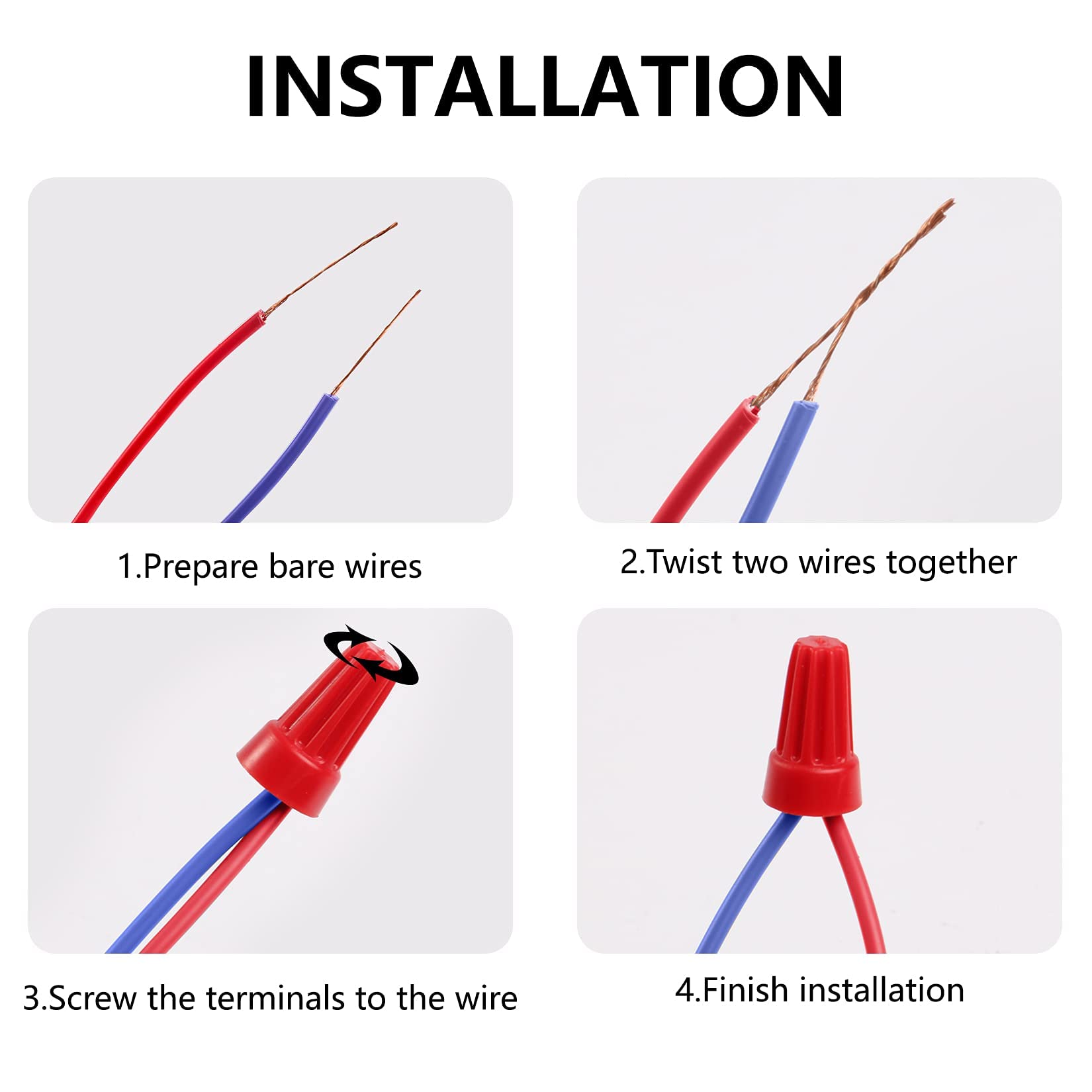 248 Pcs Electrical Wire Connectors Kit - Twist-On Wire Nuts Assortment for Quick Secure Connections - Ideal for Home Wiring, DIY Projects & Electrical Repairs