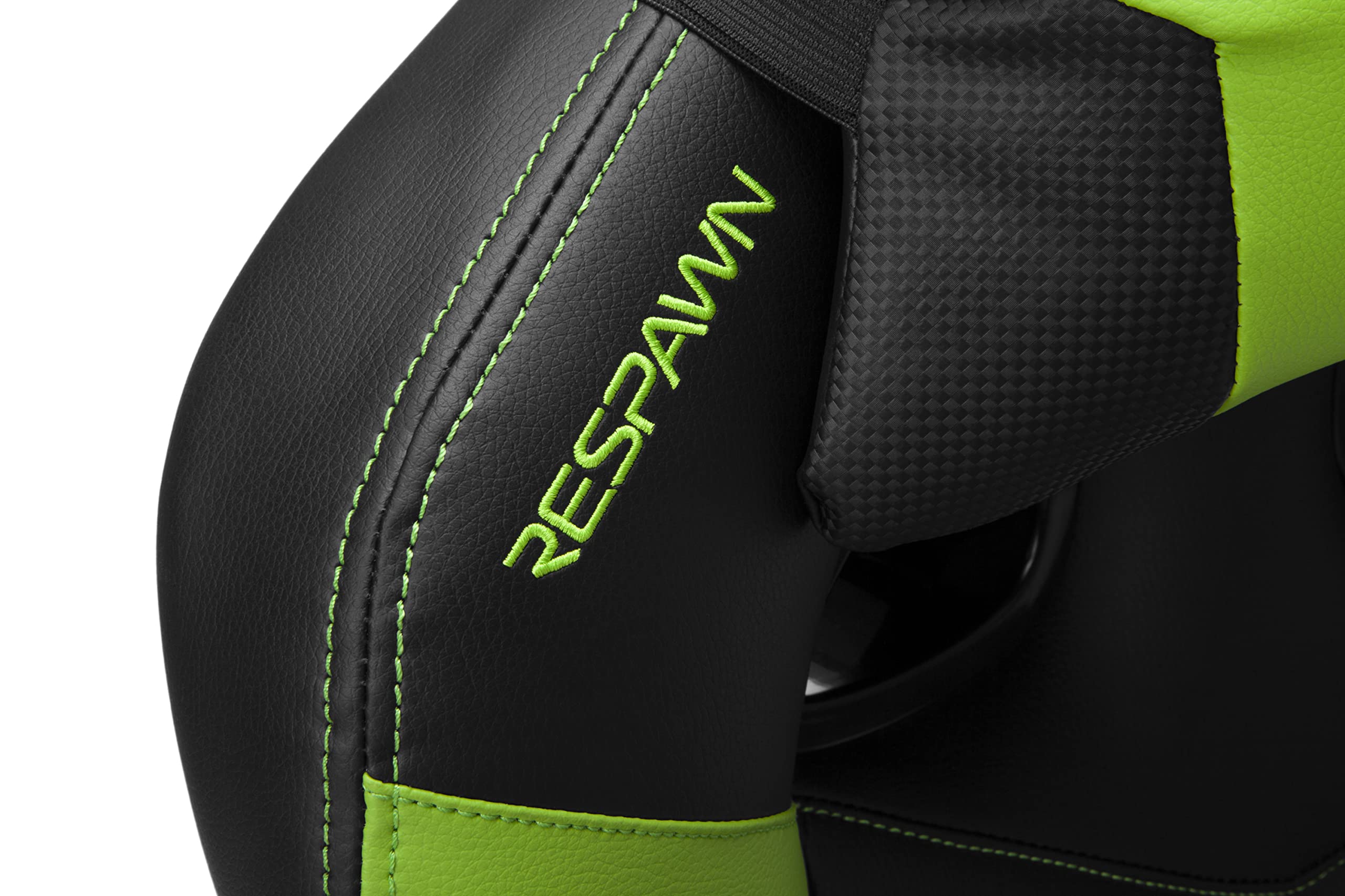 RESPAWN 110 Ergonomic Gaming Chair with Footrest Recliner - Racing Style High Back Office Chair for PC & Desk - 360° Swivel, Adjustable Lumbar Support & Headrest - Padded Armrests - Green (2021 Model) - Perfect for Gaming, Streaming & Home Office Workspace