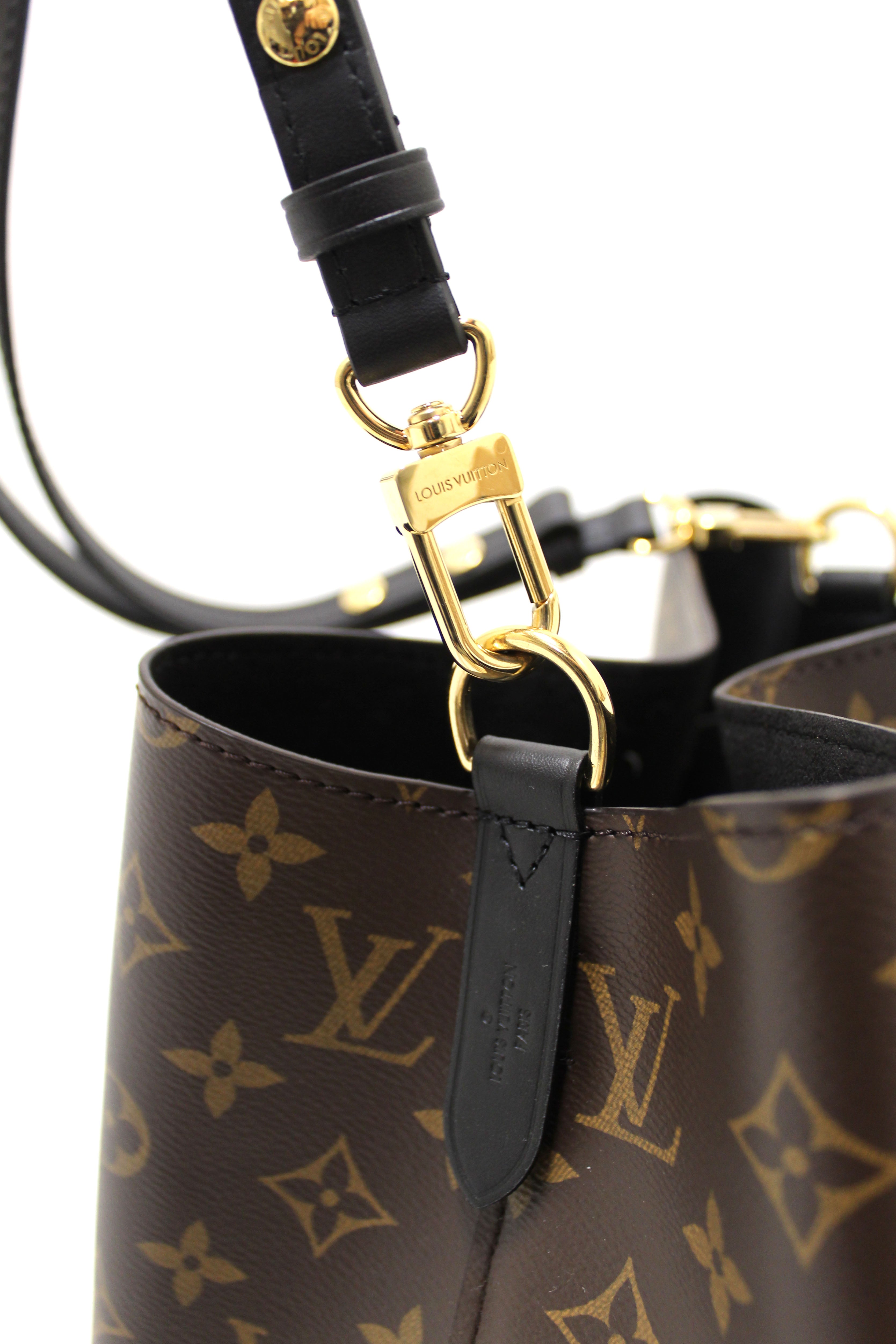 Authentic Louis Vuitton Classic Monogram Black NeoNoe Shoulder Bag for Women - Luxury Designer Handbag for Work, Travel & Everyday Use