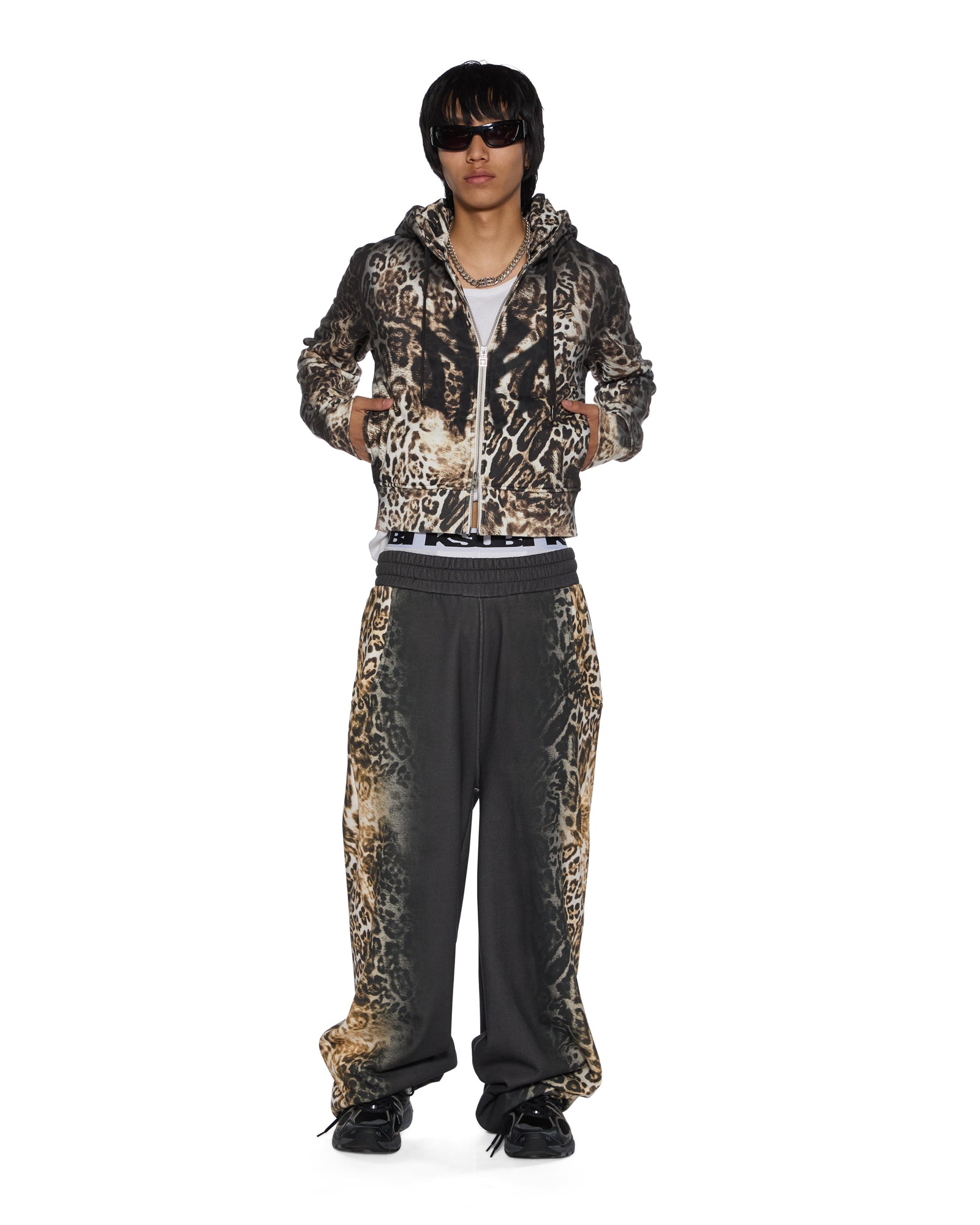 MOWALOLA TRAKPANT Black Cheetah Print Jogger Pants - Stylish & Comfortable for Streetwear, Gym, and Casual Outfits