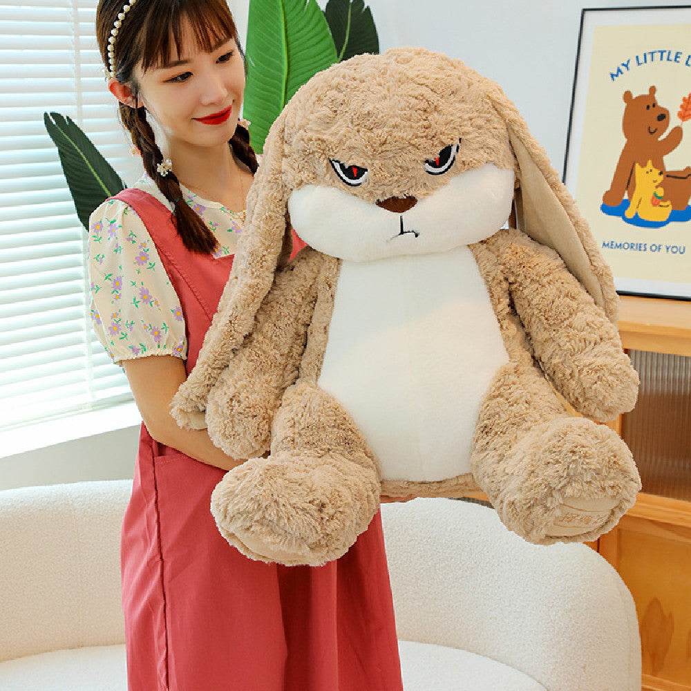 Grumpy Rabbit Bunny Plush Toy - Soft Stuffed Animal for Kids & Adults - Perfect for Cuddling, Gifts, Nursery Decor & Stress Relief