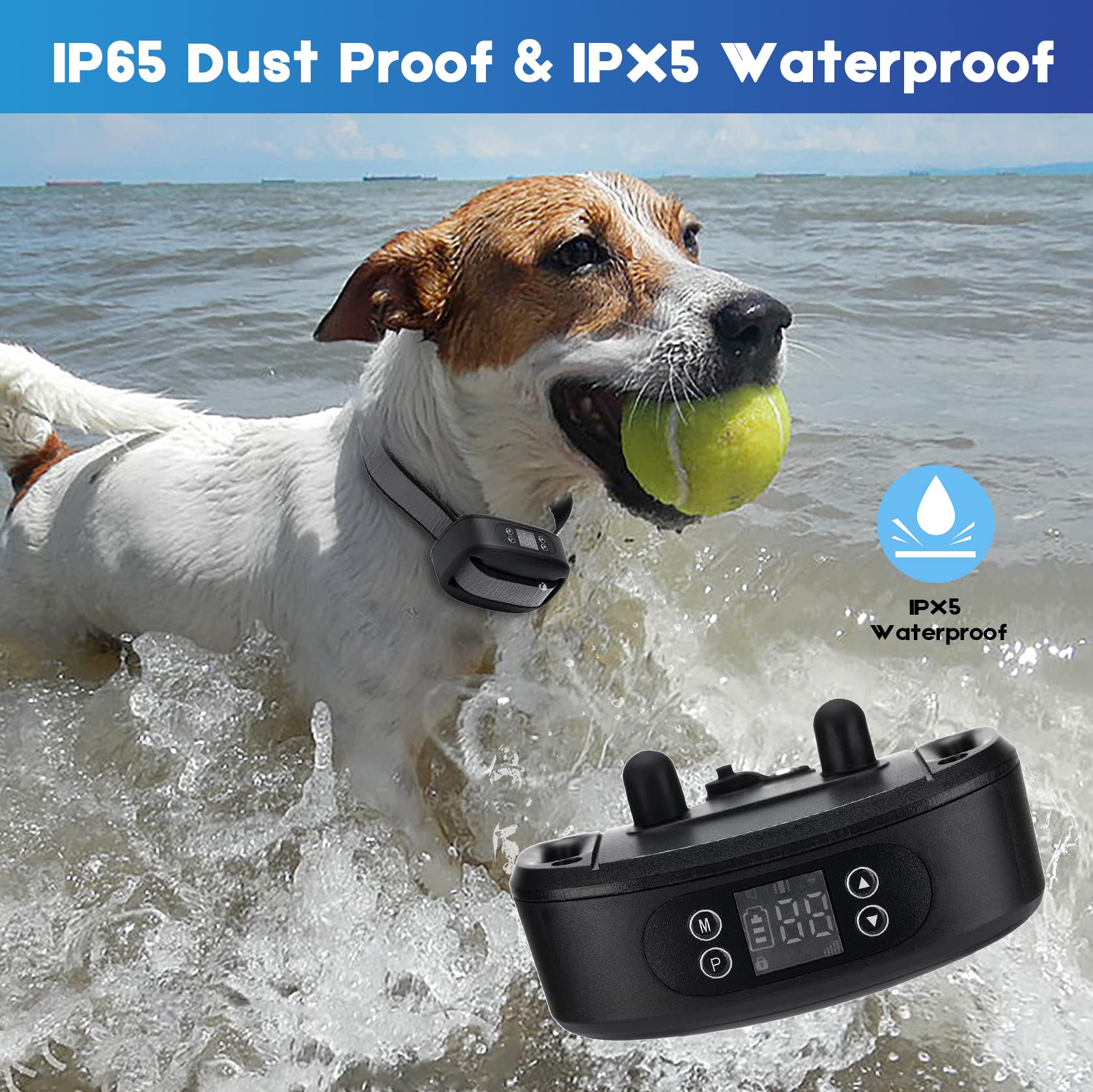 **Wireless GPS Dog Fence for 2 Dogs – Rechargeable Electric Pet Containment System with Adjustable Warning (98-3281 ft Range) – Perfect for Large Yards & Outdoor Training**