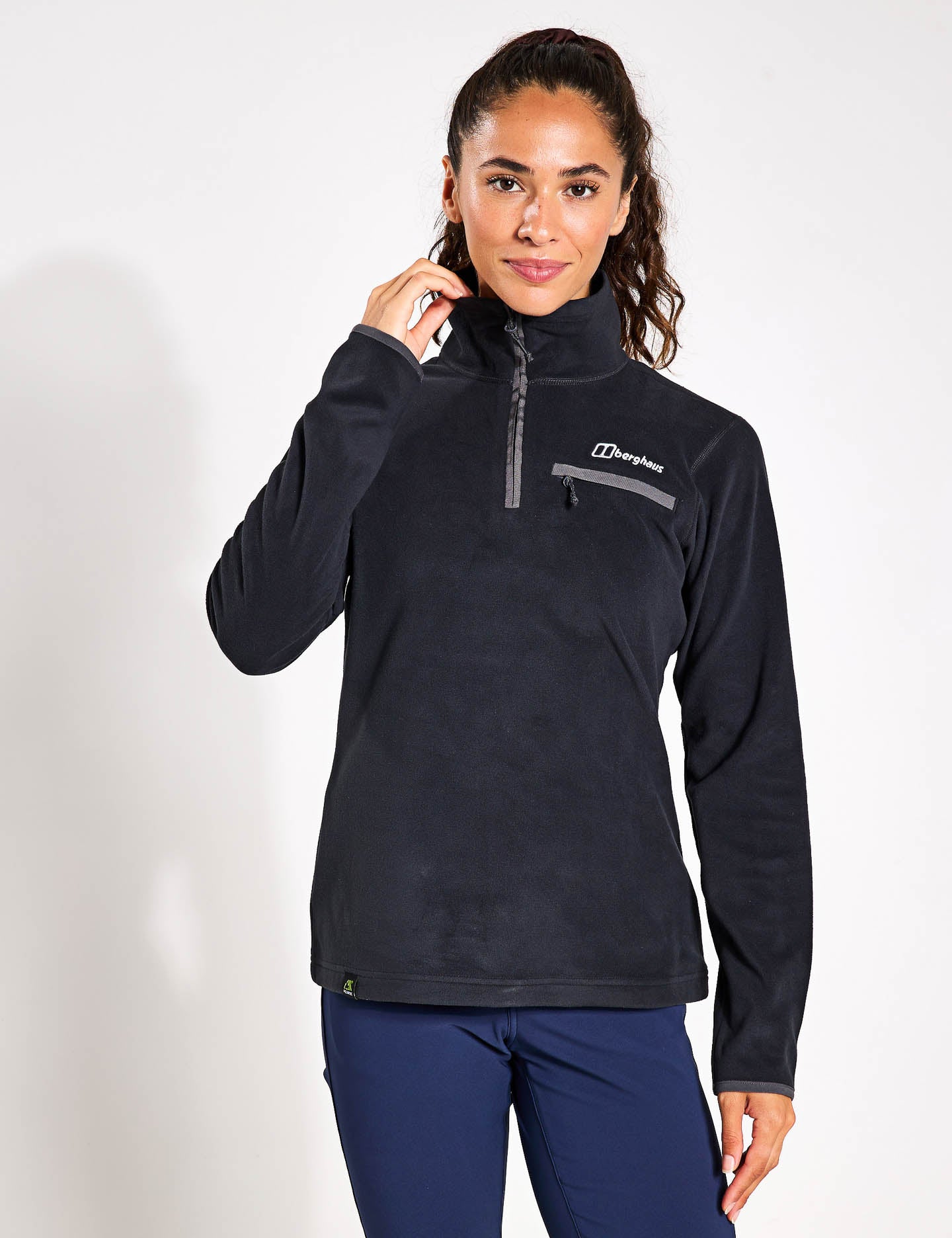 Prism 2.0 Micro Half Zip Fleece Jacket - Jet Black for Men & Women | Lightweight Outdoor Hiking & Casual Wear