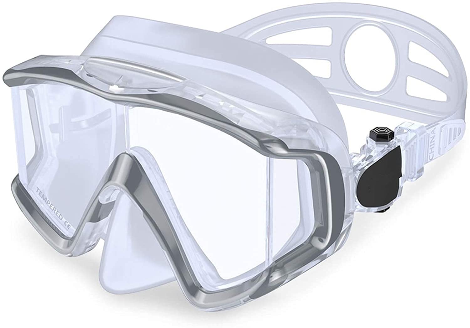 Anti-Fog Waterproof Swim Goggles for Snorkeling & Scuba Diving - Professional Underwater Glasses for Men & Women - Perfect for Ocean, Pool & Water Sports (White)