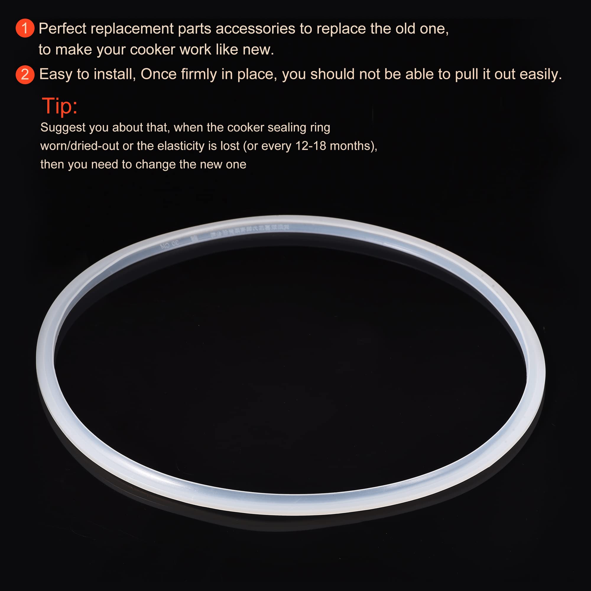 MECCANIXITY 32x34cm Silicone Sealing Ring Gasket Replacement for Cooker - Durable, Heat-Resistant Accessory for Pressure Cookers, Rice Cookers, and Slow Cookers