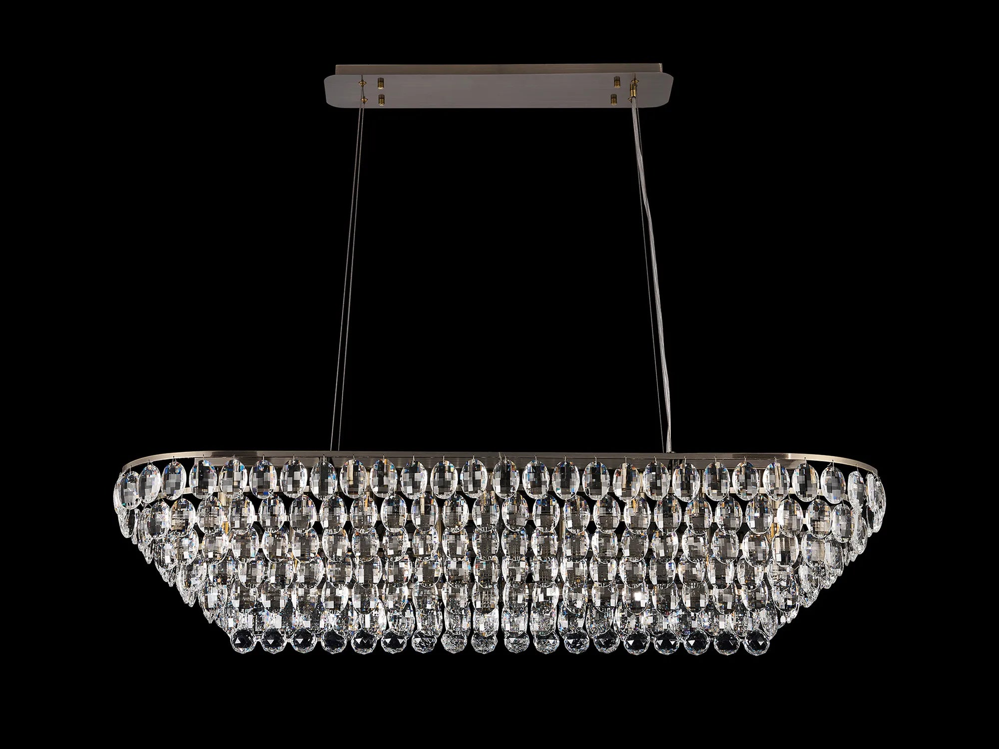 Consten Linear Pendant E14 LED Light Fixture - Modern Minimalist Hanging Light for Kitchen Island, Dining Room & Bedroom Lighting