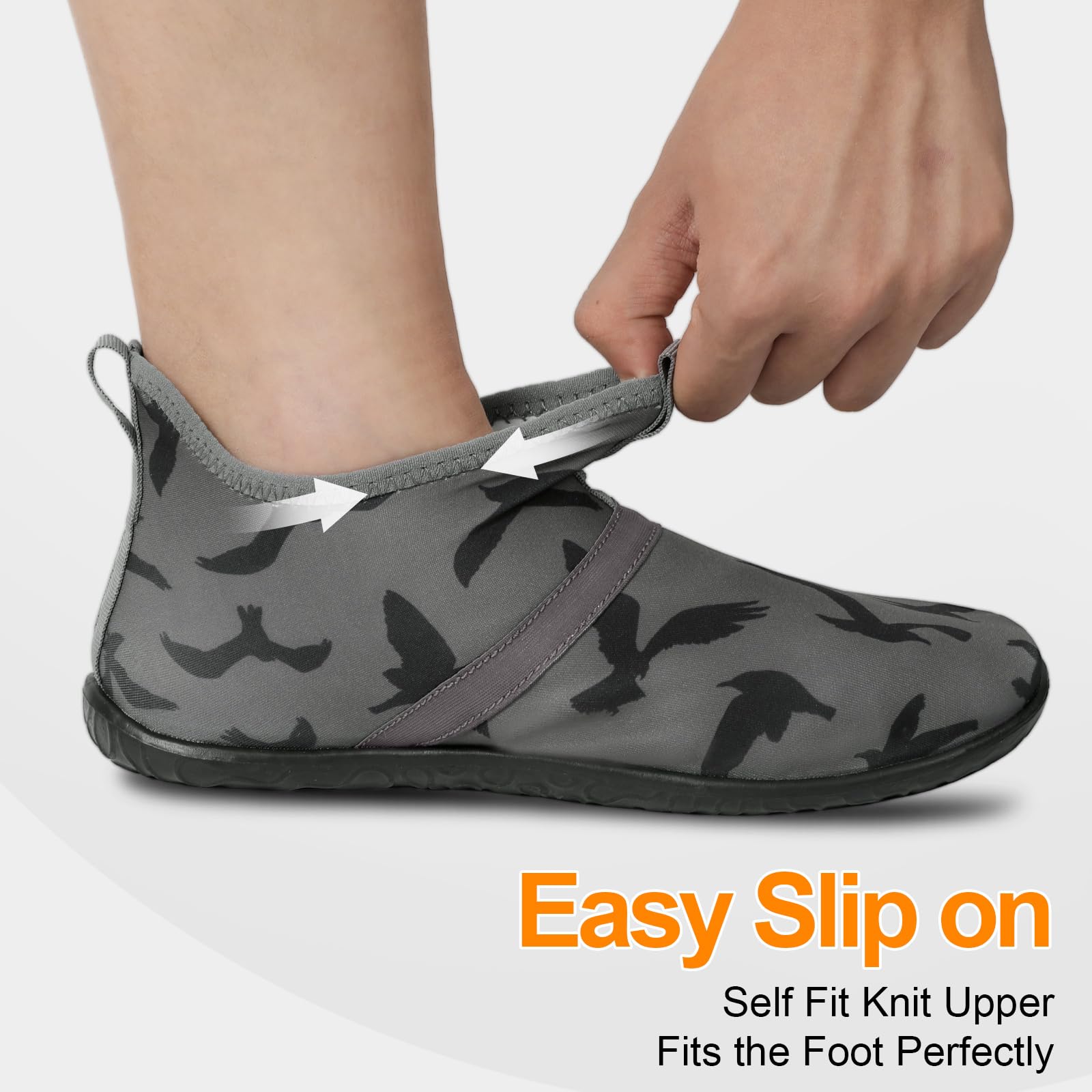 SKASO Barefoot Water Shoes for Women & Men - Lightweight Quick-Dry Mesh Non-Slip Beach Socks - Perfect for Swimming, Surfing, Yoga and Outdoor Activities