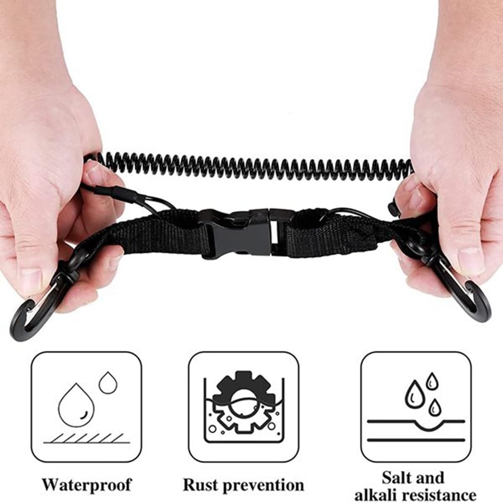 2 Pack Scuba Diving Lanyards with Quick Release - Underwater Camera & Light Holder for Diving Gear