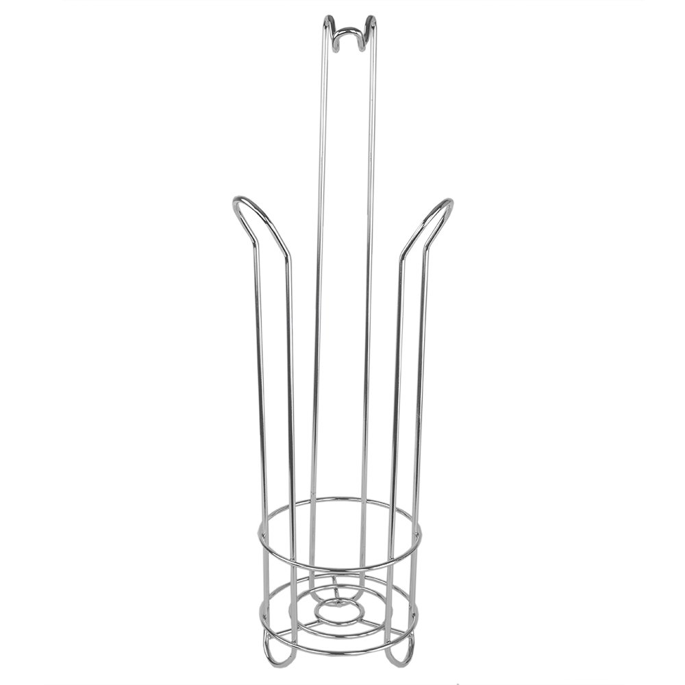 Chrome Toilet Paper Holder - Modern Silver Tissue Dispenser for Bathroom & Kitchen | Home Basics Wall-Mounted Paper Towel Holder for Convenient Use in Restrooms, Kitchens, and Offices