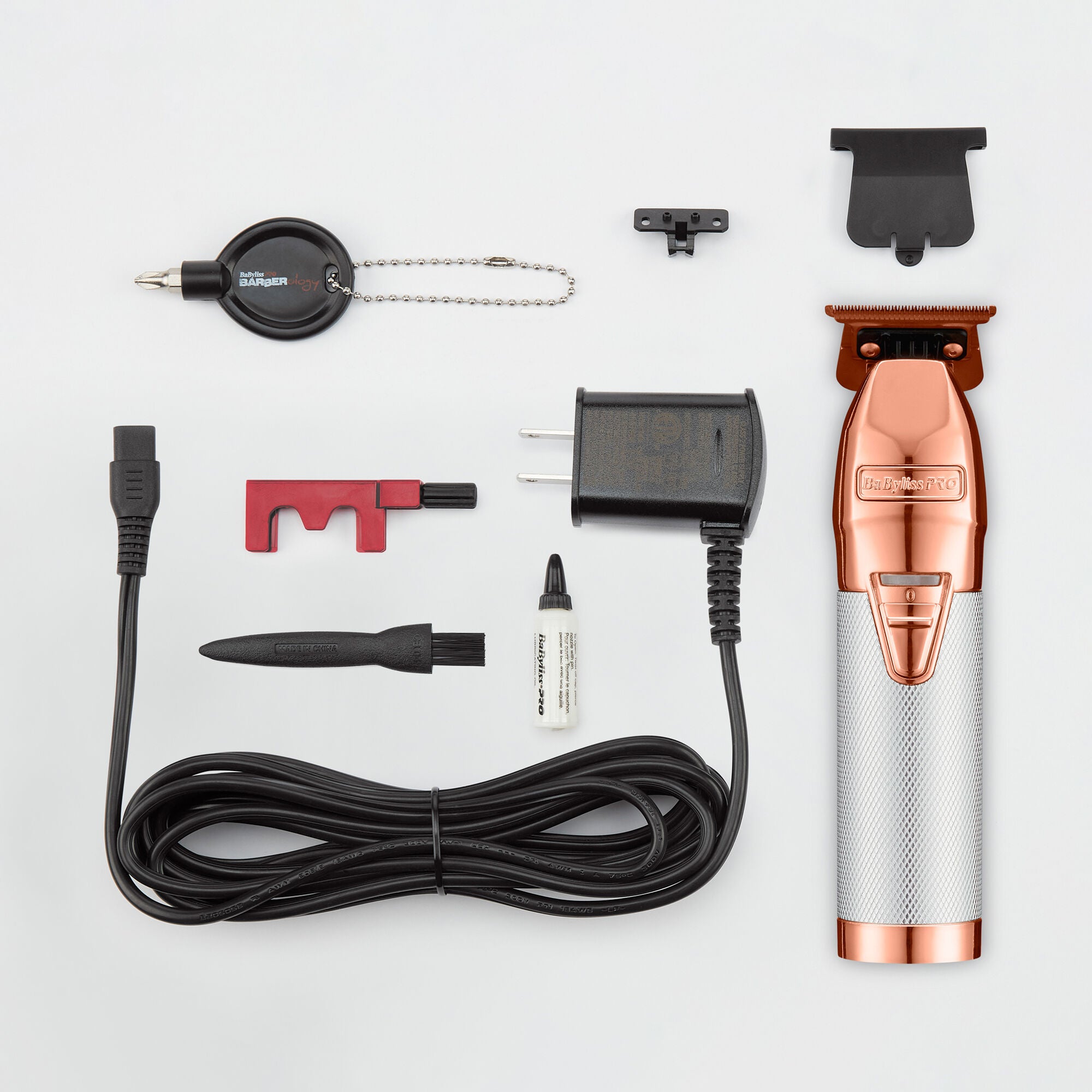 Babylisspro RoseFX+ All Metal Lithium Outlining Trimmer for Men - Professional Hair Clipper & Beard Trimmer with Cordless Design - Perfect for Home Barbering & Grooming (Model FX787NRG)
