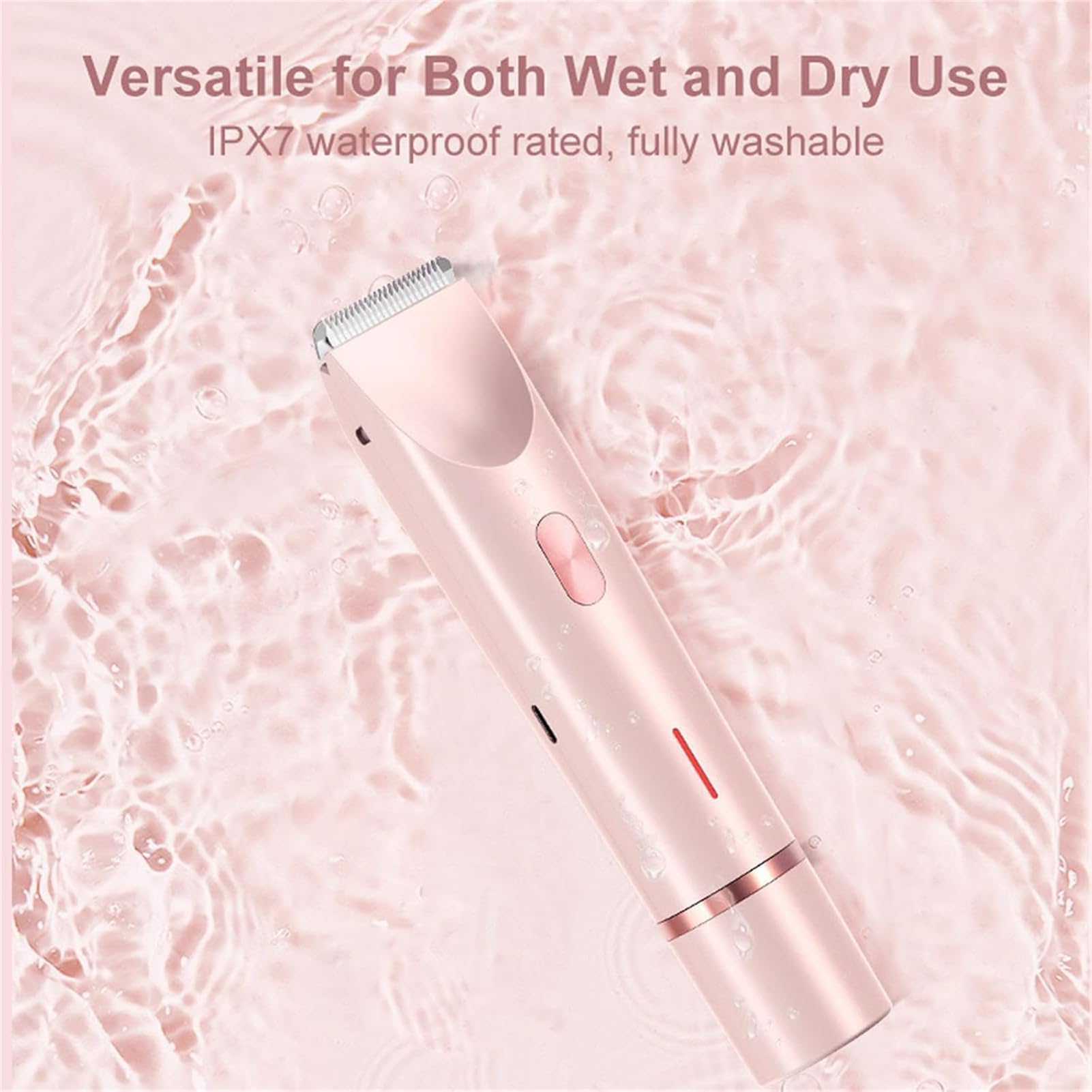 Whimsyard 2-in-1 Electric Shaver & Trimmer for Women - Painless Hair Removal, Cordless Rechargeable Lady Shaver, Waterproof Bikini & Body Hair Trimmer (Blue) | Perfect for Travel, Gym & Sensitive Skin Care