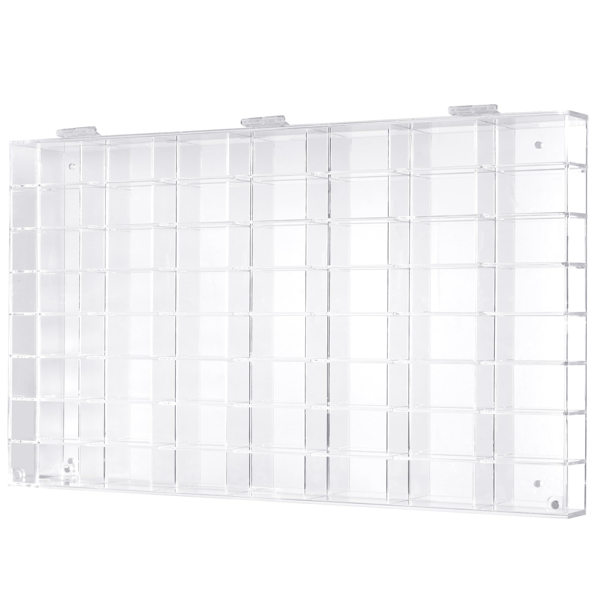 56-Slot 1/64 Scale Diecast Car Display Case with Door - Wall Mount Matchbox & Hot Wheels Organizer Cabinet for Toy Car Collection - Perfect for Home Decor, Gift Display, and Model Car Storage