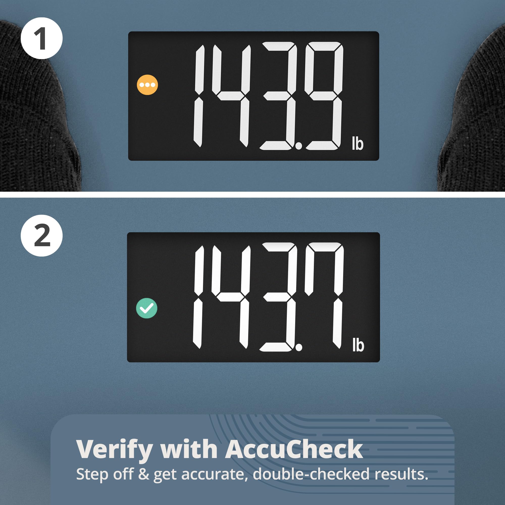 Greater Goods Digital Bathroom Scale - Accurate Body Weight Measurement up to 400 lbs, BMI Tracking, Large LCD Display, Batteries Included, Stone Blue - Perfect for Home, Gym & Health Monitoring