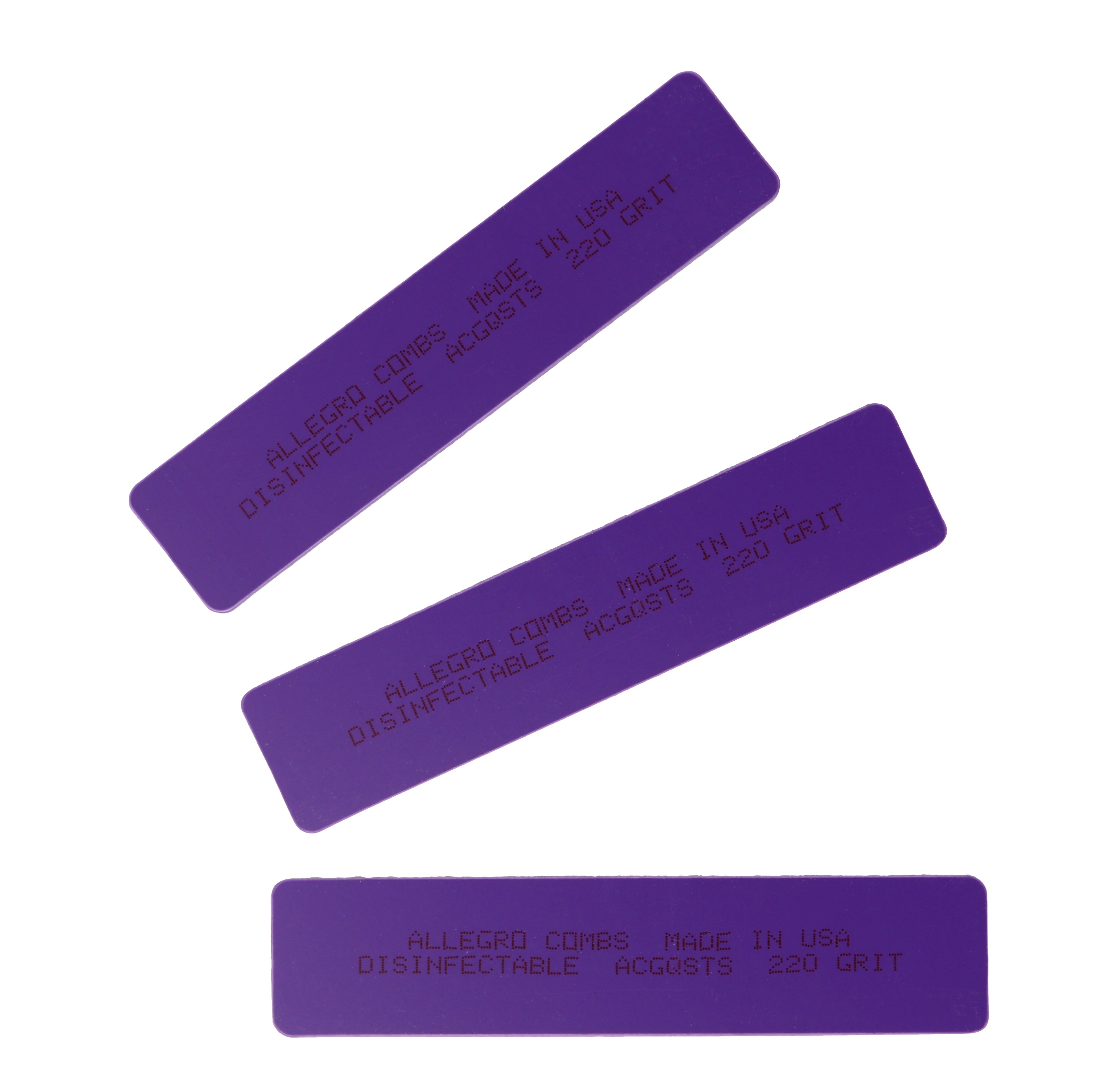 Allegro Professional Nail Files Set - 3 Count Hard Shell & Soft Sponge Buffing Blocks for Manicure, Pedicure & Nail Care at Home or Salon