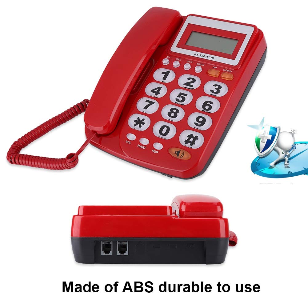 **Corded Landline Telephone with Caller ID, Speakerphone & LCD Display - Clear Sound, Big Buttons for Home & Office - Perfect for Elderly & Business Use**