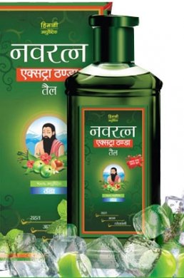 Navratna Ayurvedic Oil Extra Thanda - 300ml | Cooling Head Massage Oil for Stress Relief & Relaxation | Perfect for Daily Use & Ayurvedic Therapy