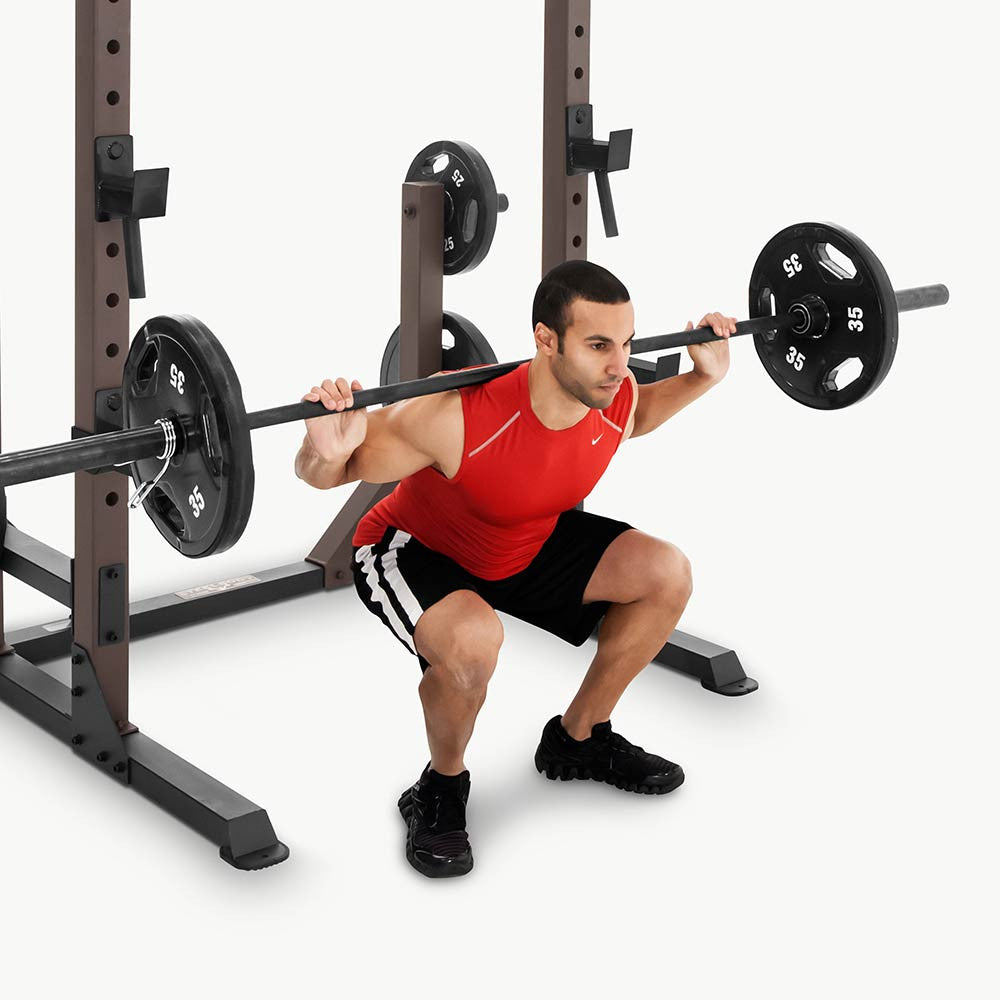 SteelBody STB 70105 Heavy Duty Squat Rack & Power Cage - Home Gym Equipment for Weight Lifting, Strength Training & CrossFit Workouts | Perfect for Garage & Basement Gym Setup