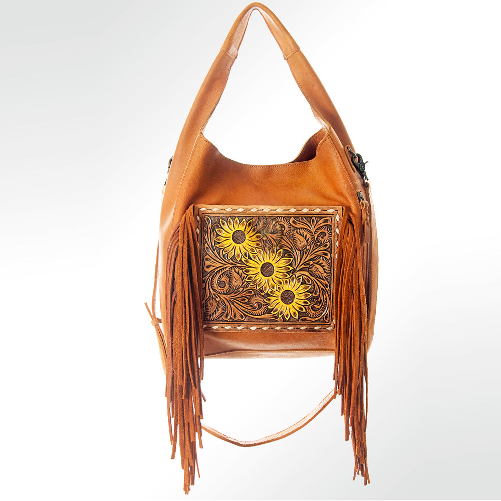 Genuine Leather Western Handbag for Women - American Darling Hand Tooled Purse - Perfect for Cowgirl Style, Rodeo Events & Everyday Use