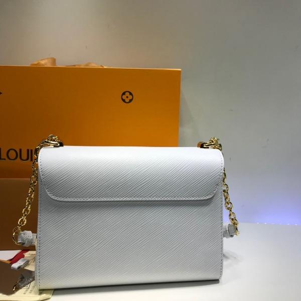 LV Twist MM Handbag in Epi Leather - White Gold Lock | Luxury Crossbody Bag for Women | Perfect for Work, Evening & Special Occasions