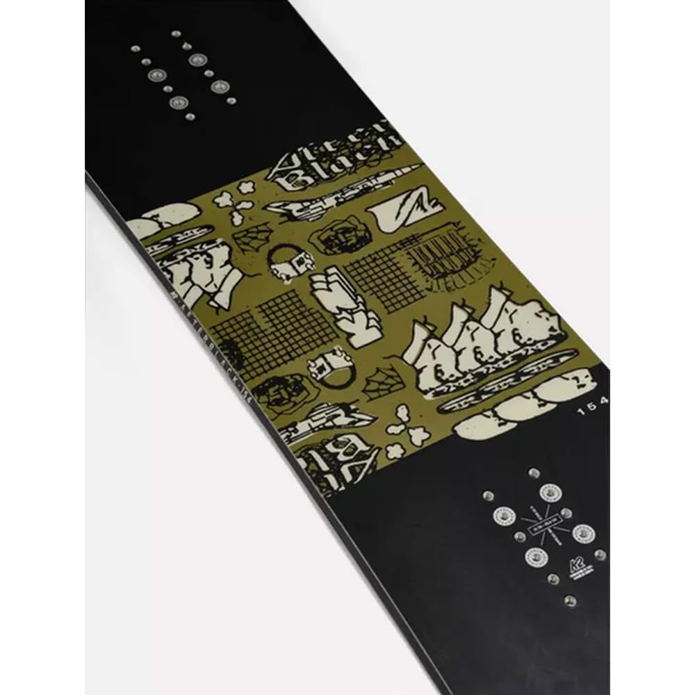 K2 Afterblack Men's Snowboard - High-Performance All-Mountain Snowboard for Freestyle & Freeride | Perfect for Powder, Park & Backcountry Adventures