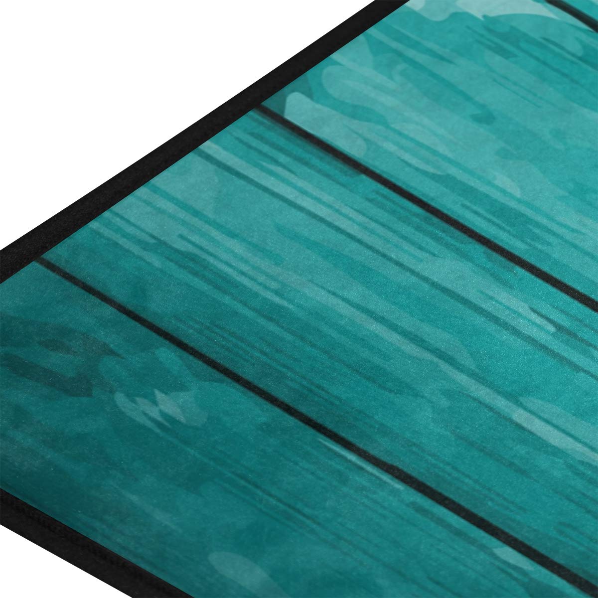 Premium Non-Slip Kitchen & Bath Rug - Gray Green Teal Design Soft Floor Mat, 39